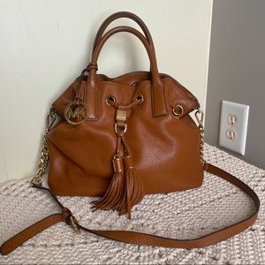 Like New Michael Kors brown leather bag